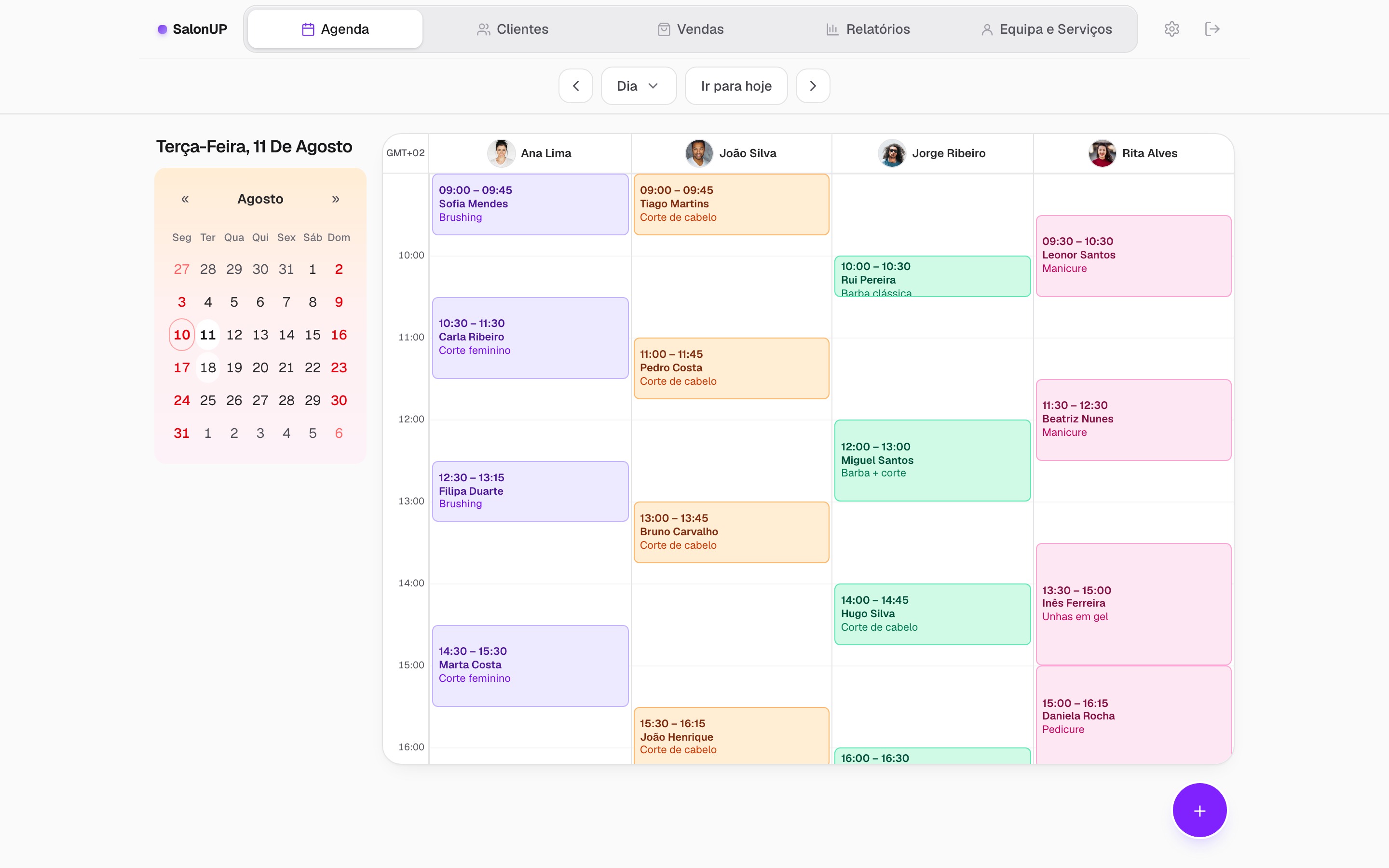 Calendário — SalonUP